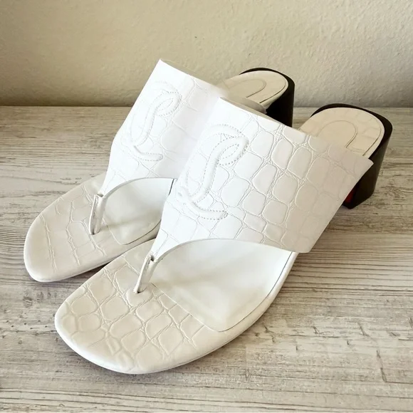 New Christian Louboutin CL Tongamule 55 women sandals Size 38.5, US 8.5 - Picture 2 of 11